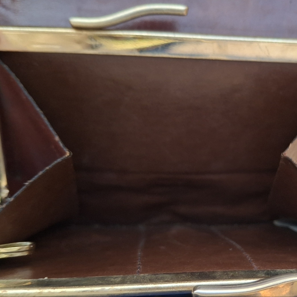 Vintage Smooth Italian Leather Equestrian Wallet in Brown, Bit Bridle Closure - Picture 6 of 11